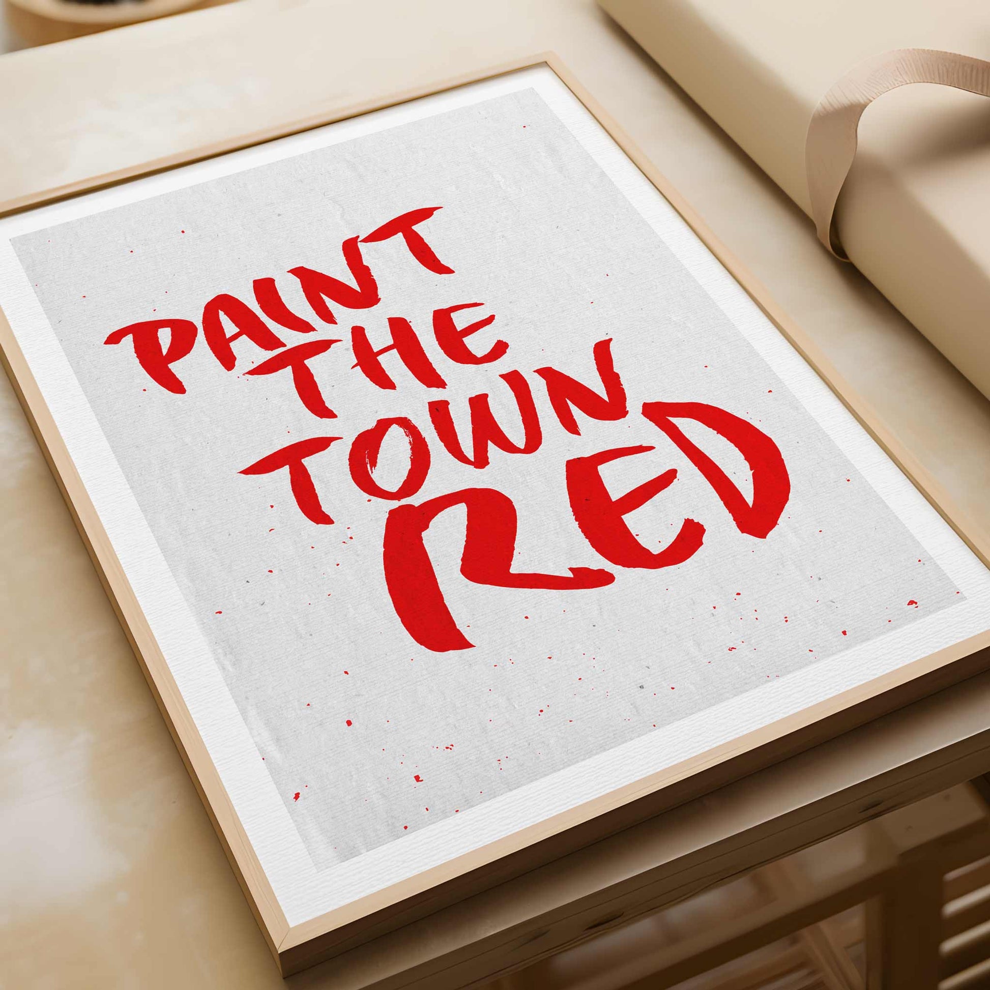 Paint The Town Red Print - Frame & Sugar