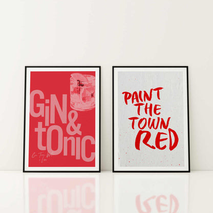 Paint The Town Red Print - Frame & Sugar