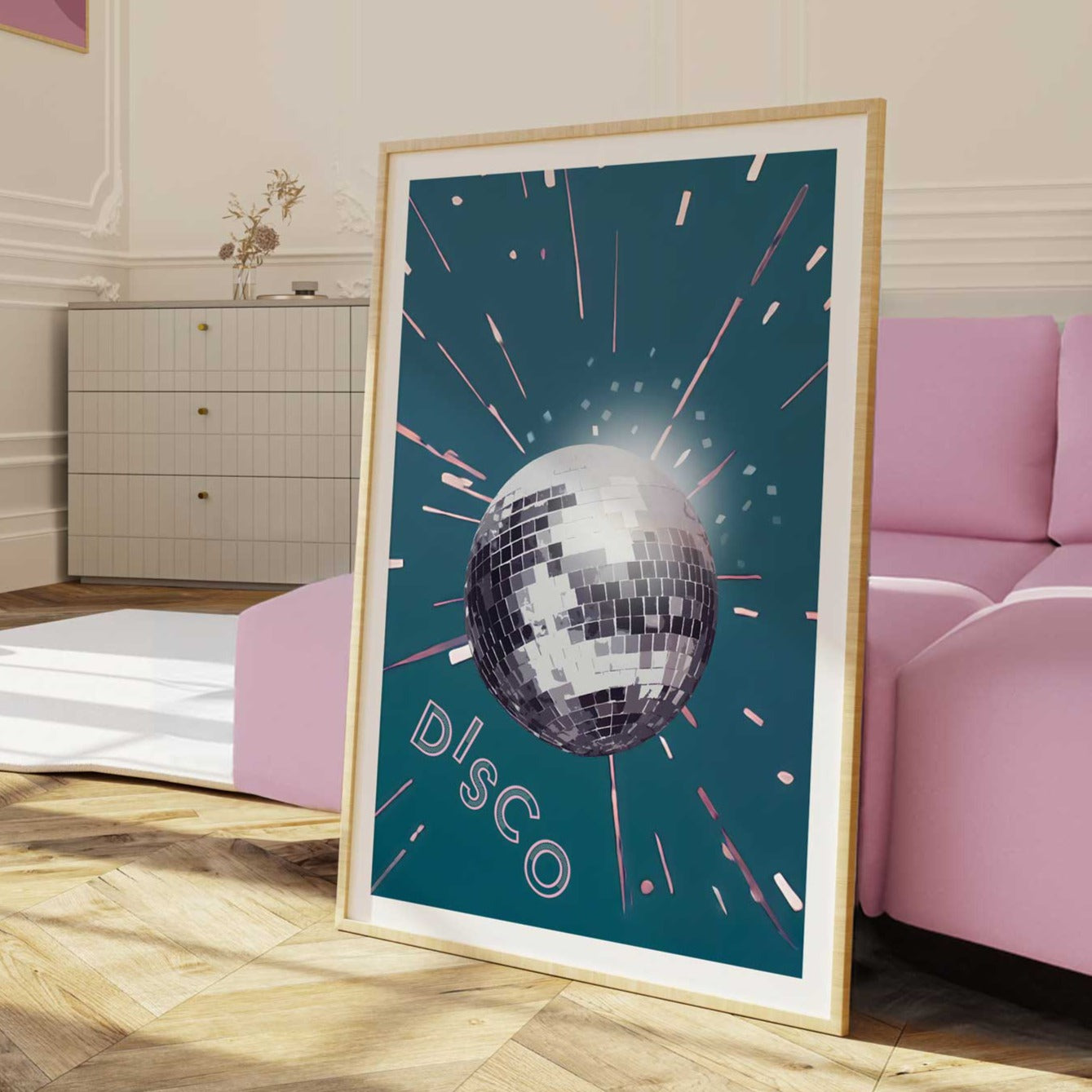 Disco Ball Print - Frame & Sugar