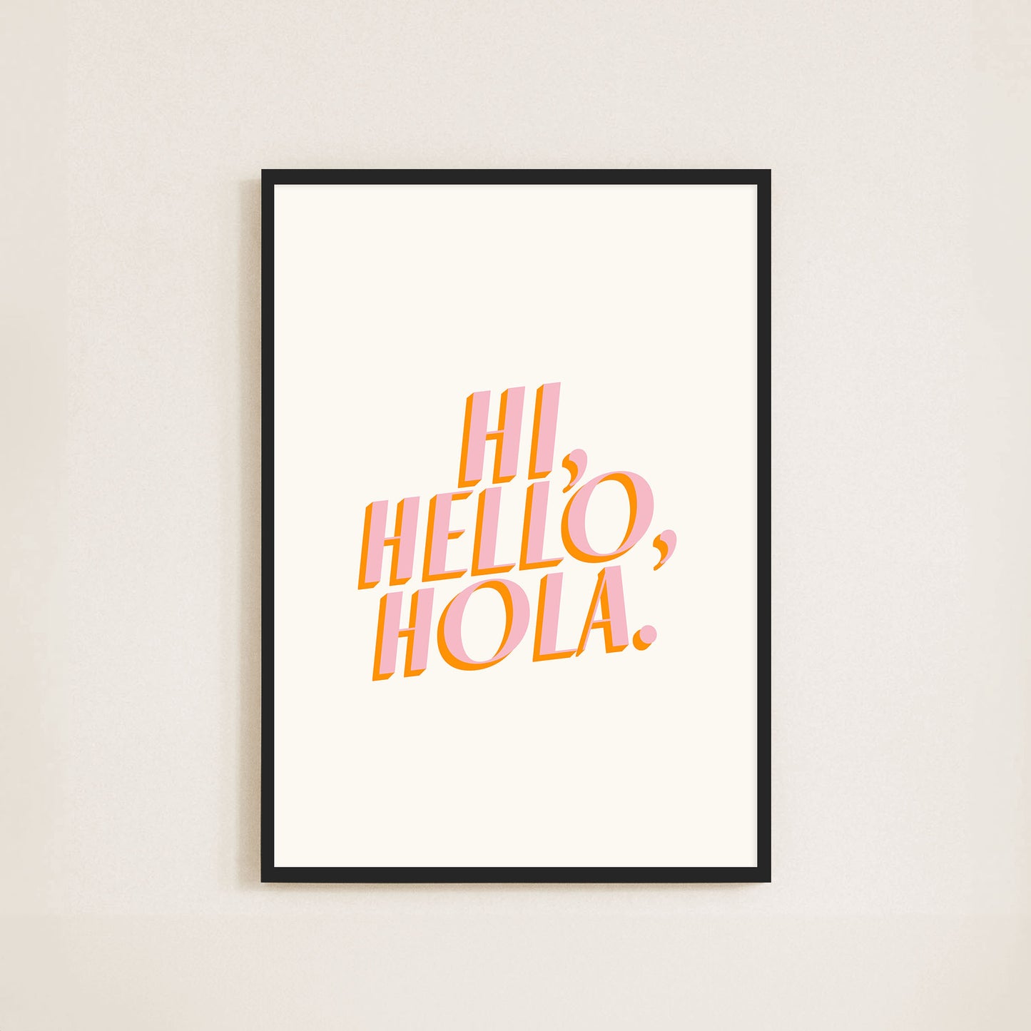 Hi, Hello, Hola Print