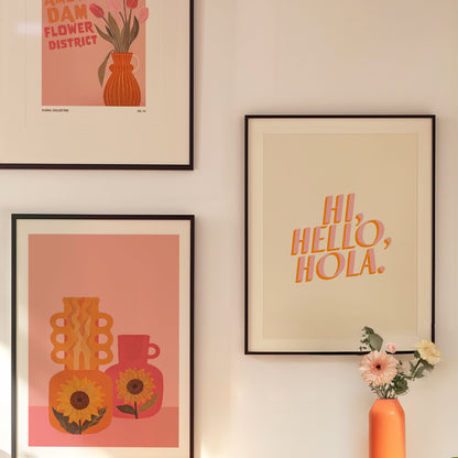 Hi, Hello, Hola Print