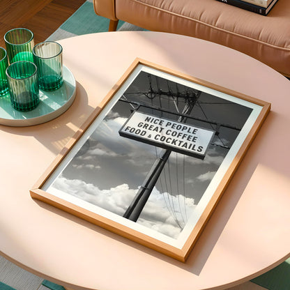 Nice People, Coffee, Food & Cocktails Print