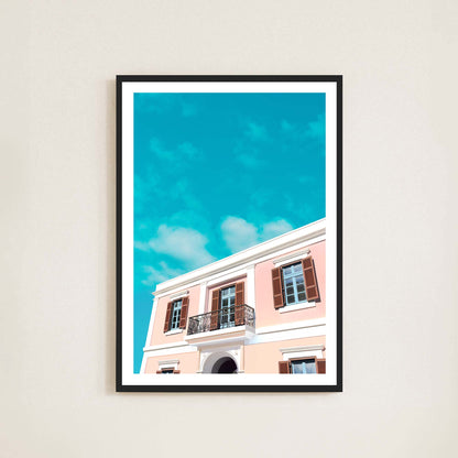 Pink House Print - Frame & Sugar